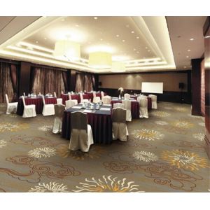 Quality Lobby PVC Carpet Flooring / Commercial Carpet Flooring Flower Pattern for sale
