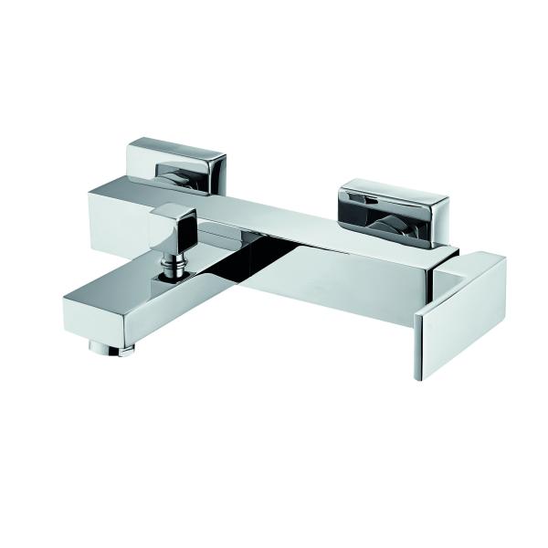 Buy Chrome 25mm Cartridge Shower Lower Faucet  Square Bath Shower Mixer at wholesale prices