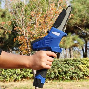 Quality 6 Inch Battery Chainsaw With Lubrication Pump Lightweight Cordless Electric Chainsaw For Smooth Wood Cutting for sale