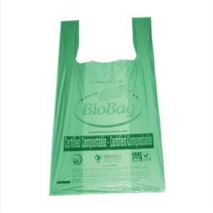 Biodegradable PLA PBAT 25 Micron Compostable T Shirt Bag
