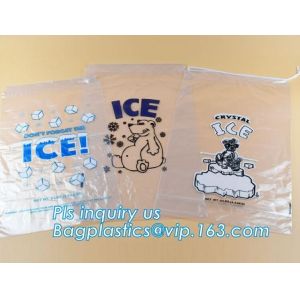 China Suppliers LDPE Very Strong Plastic Ice Bag With Drawstring, leakproof ice