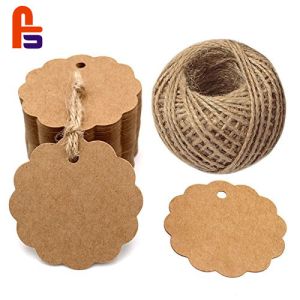Kraft Paper Natural Color Appearance With High Convenience Cardboard Gift Tags
