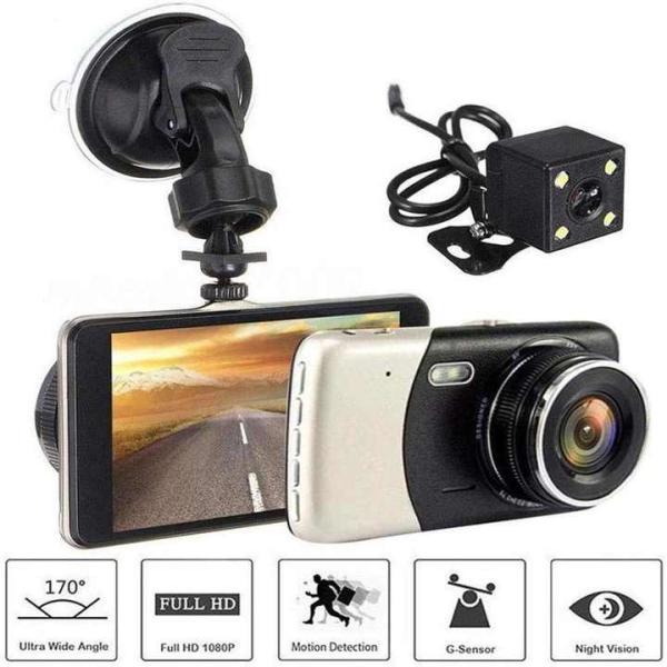 Buy Front Rear Car Dual Camera Dash Cam Recorder 4 Inch Front 1080P Back 720P at wholesale prices
