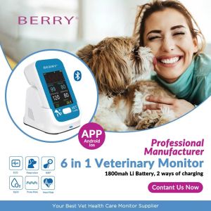 Veterinary Monitor AM6200 with 2.8''TFT LCD Screen Pulse Rate ≤20W Power