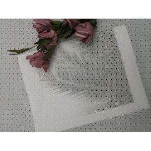 China Sakura Cherry Blossom Thread White Embroidered Eyelet Fabric on sale