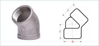 Alloy Steel Pipe Fittings Nickel Alloy Best Threaded Elbow 45 Degree Forged