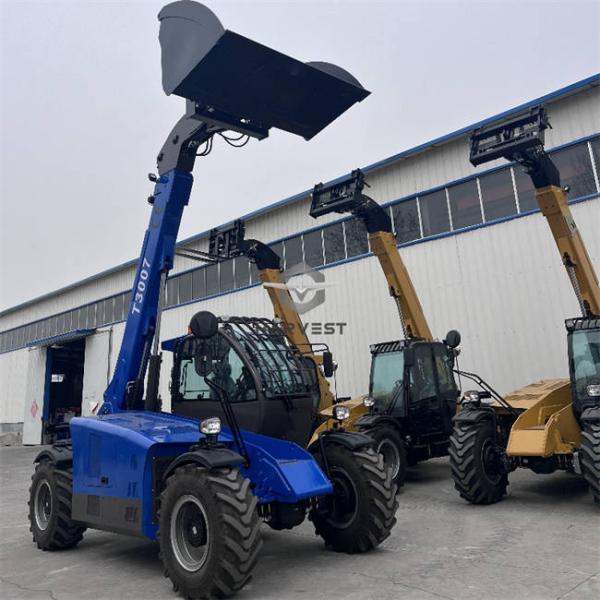 4x4 Telehandler Forklift T3007 With Snow Blade Euro 5 Engine For Europe