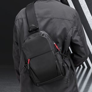 Hot sell wholesale fashion men custom waterproof shoulder bag crossbody chest