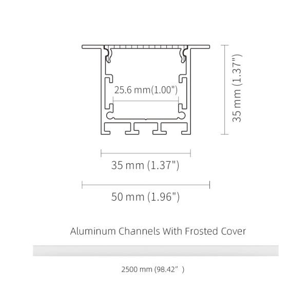 Extruded Recessed Aluminum LED Profile Hoisting Led Strip Light