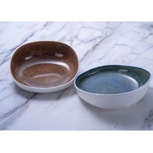 High temperature Irregular Deep Reactive Glaze Dinner Plates