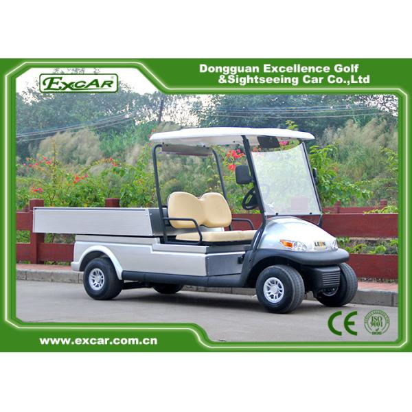 New Energy 2 Seater 4 Wheel Electric Golf Car Steel Chassis With Cargo