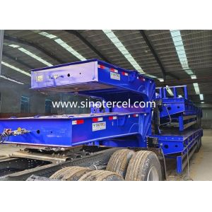 ISO CCC SGS Semi Lowbed Trailer 30t 100t 3 Axle Low Bed Trailer