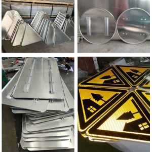 Customized Roadway Safety Galvanized Steel Road Sign Board with Reflective