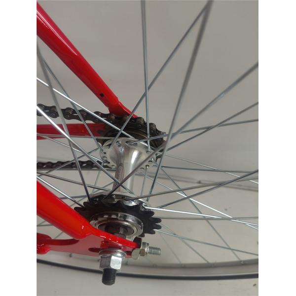 58cm Fixie Bikes with Red Color Thickslick 700c Tire and Steel Fork 4130 Chrome Frame