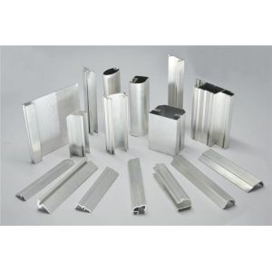 China Frosted Fabric Aluminum Window Profiles / Aluminum Glass Door Frame on sale