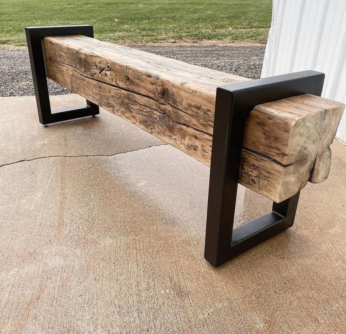 DIY Square Tube Furniture Legs for Coffee Computer Deck Heavy Duty Rustic Bench