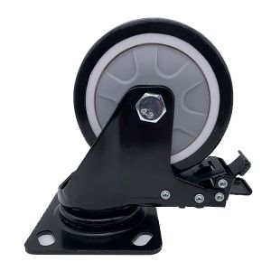 China 5 Inch TPE Black Tread Lockable Premium Heavy Duty Caster on sale