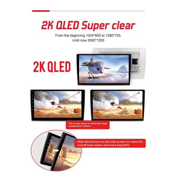 Qualcomm Chip Android 13 Universal Car Stereo Screen 9" 10" for GPS Navigation