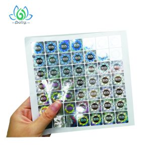 Anticounterfeiting Silver Goil 3D Tamper Proof Barcode Labels
