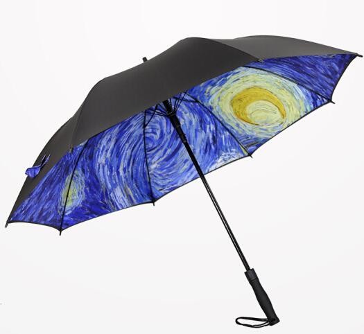Buy Printed Collapsible Golf Umbrella , Wind Resistant Automatic Umbrella Plastic Cap at wholesale prices