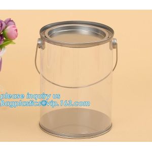China 100ml pet clear plastic can,fruit candy tin container jars with aluminum lid,1 gallon clear paint can size bagease pack on sale China 100ml pet clear plastic can,fruit candy tin container jars with aluminum lid,1 gallon clear paint can size bagease pack on sale