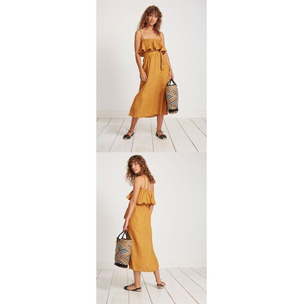 Boho Clothing Women Adjustable Straps Maxi Linen Dress