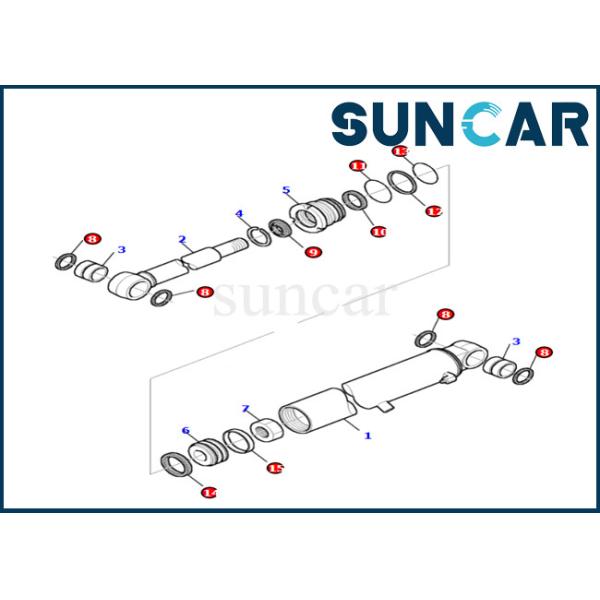 Buy High-quaility  Arm Cylinder Repair Seal Kit For PC27R-8 Komatsu 878000522  Arm Cylinder Service Kit at wholesale prices