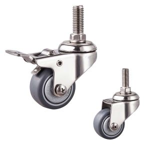 1.5inch Rustproof 66lbs Loading TPR Fixed Caster Wheels