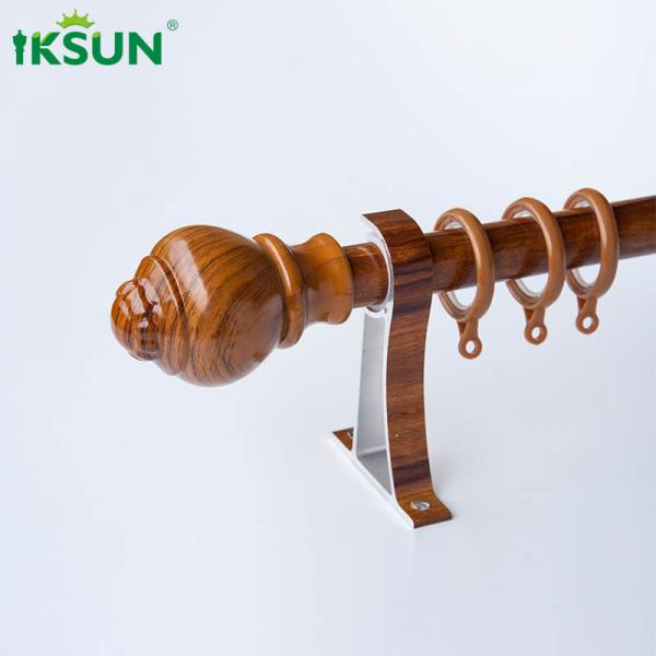 Buy Extendable Modern Wood Curtain Rod Heavy Duty Aluminium 6063 Material at wholesale prices