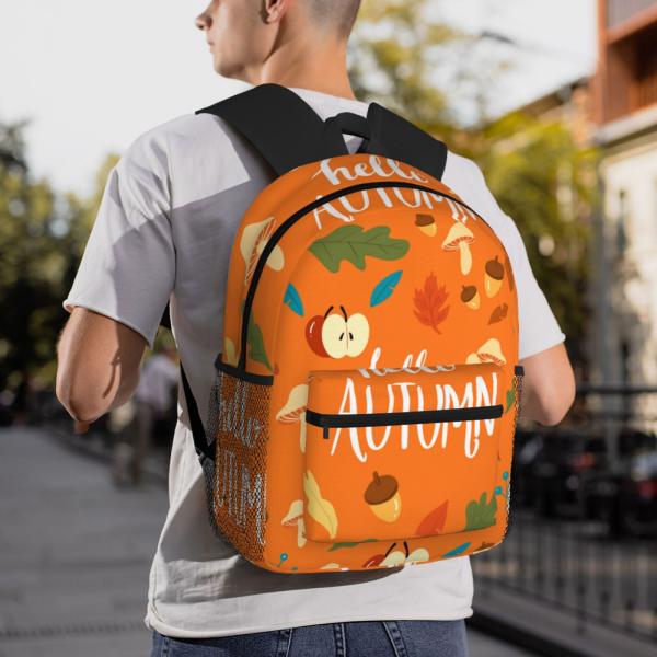 Outdoor Sport Travel Hiking Backpack with Custom Logo Print and Zipper Hasp Closure