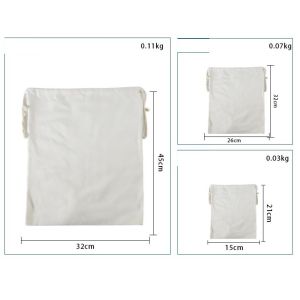 Logo Printing Sublimation Canvas Bags Storage Sublimation Drawstring Bag