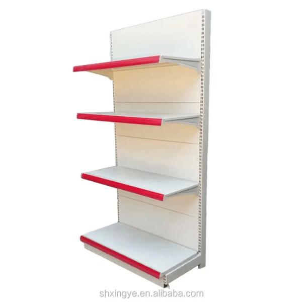 Assemble Milk White Cold Rolled Steel Single-Sided Display Shelf Single Sided