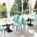 Repairable Artificial Stone Dining Table Marble Pattern Restaurant Style Table
