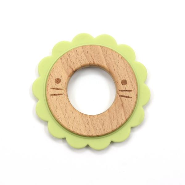 Buy Organic Natural Beech FDA Standard Wooden Silicone Teether at wholesale prices
