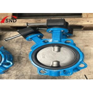 China Manual Wafer Butterfly Valve Dn150 Ductile Iron Bf Valve Customized on sale