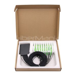 1x32 Fiber Splitter LGX Module With ABS Module Input Of Output 2.0mm OFNR Black