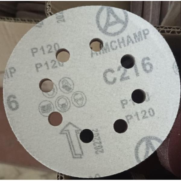 Sandpaper Suppliers 5inch 8hole Red Aluminum Oxide Hook And Loop Sanding Discs