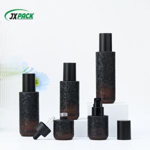 Customizable Frosted Glass Cosmetic Bottle for Creams & Lotions