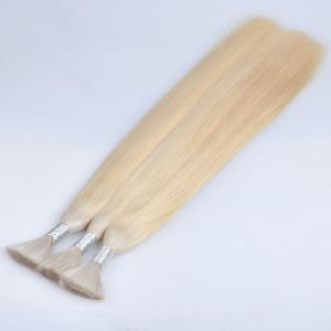 Customized Color Bulk Human Hair Extensions , Glossy 100% Human Loose Bulk Hair