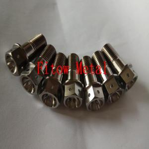 Quality din 6921 hex flange head titanium bolt; hex flange bolts m8; anodized blue full thread titanium flange head for sale