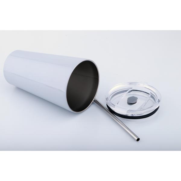 20 oz Custom private label stainless steel double wall bubble tea reusable cup with straw