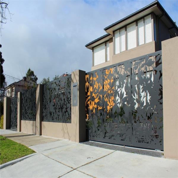 Buy Powder Coated Aluminum Yard Gates Fencing Aluminium Front Gate Security at wholesale prices