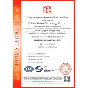 Sichuan Haimin Technology Co., Ltd Certifications