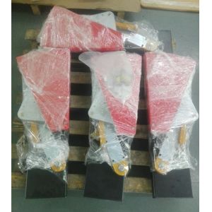 Soft Silica Red Color Telescopic Flap Barrier Mechanism Kits Brushless DC 24V