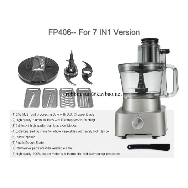CB GS CE ROHS Certified FP406 Aluminum Diecast Food Processor