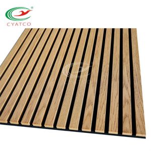 China Nontoxic Practical Acoustic Wood Slats , Moistureproof Wood Veneer Acoustic Panels on sale