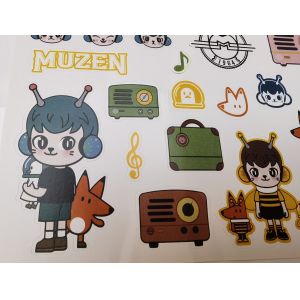 80g 128g 168g Coated Paper Sticker Labels PMS CMYK Printing