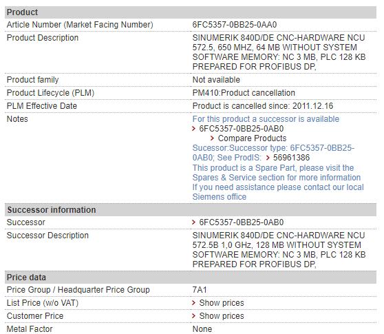 6FC5357-0BB25-0AA0 6FC5 357-0BB25-0AA0 Siemens One Year Warranty