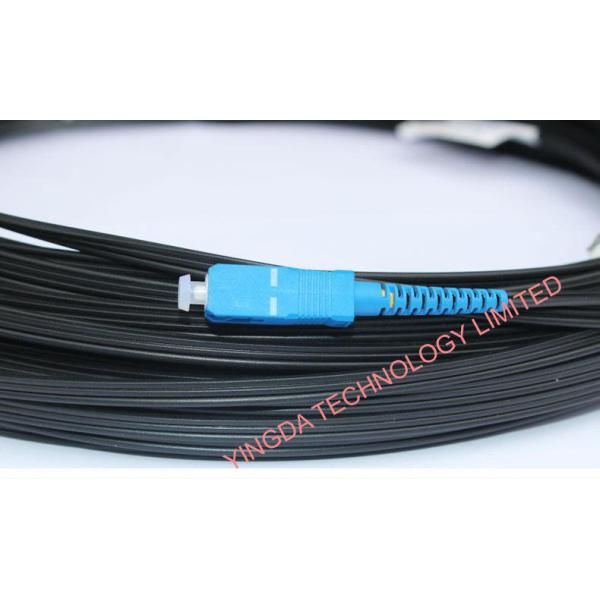 1 Core Self Supporting FTTH Patch Cord SC - SC Fiber Optic Drop Cable Black FRP LSZH