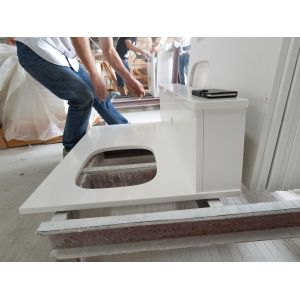 prefabricated Solid Surface Worktops With Backsplash Side Splash Aprons